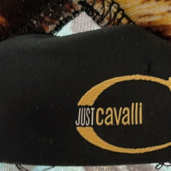 COPY - Just Cavalli Women's Long Sleeved Blouse Black Animal Print Size Small - Picture 4 of 12